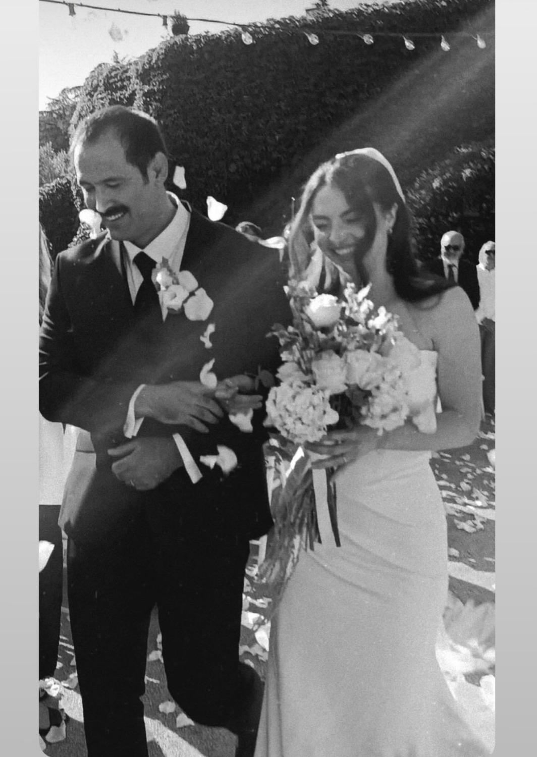 Couple after their civil ceremony